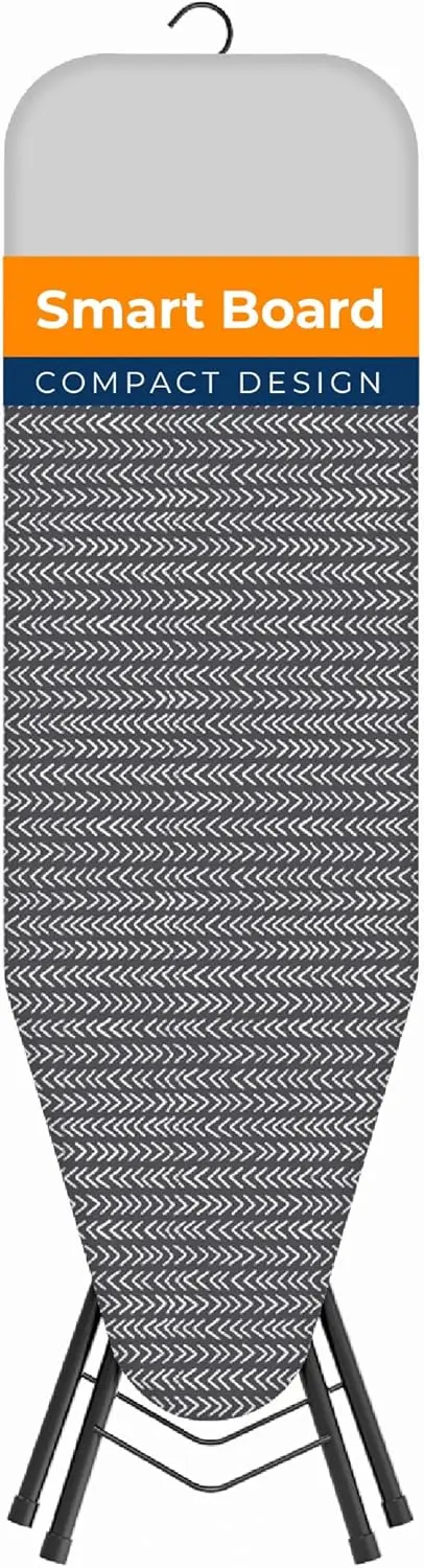 

Compact Space-Saving Ironing Board with Park Zone, Extra Thick Cover, and Foldable Legs for Easy Storage (13x43)