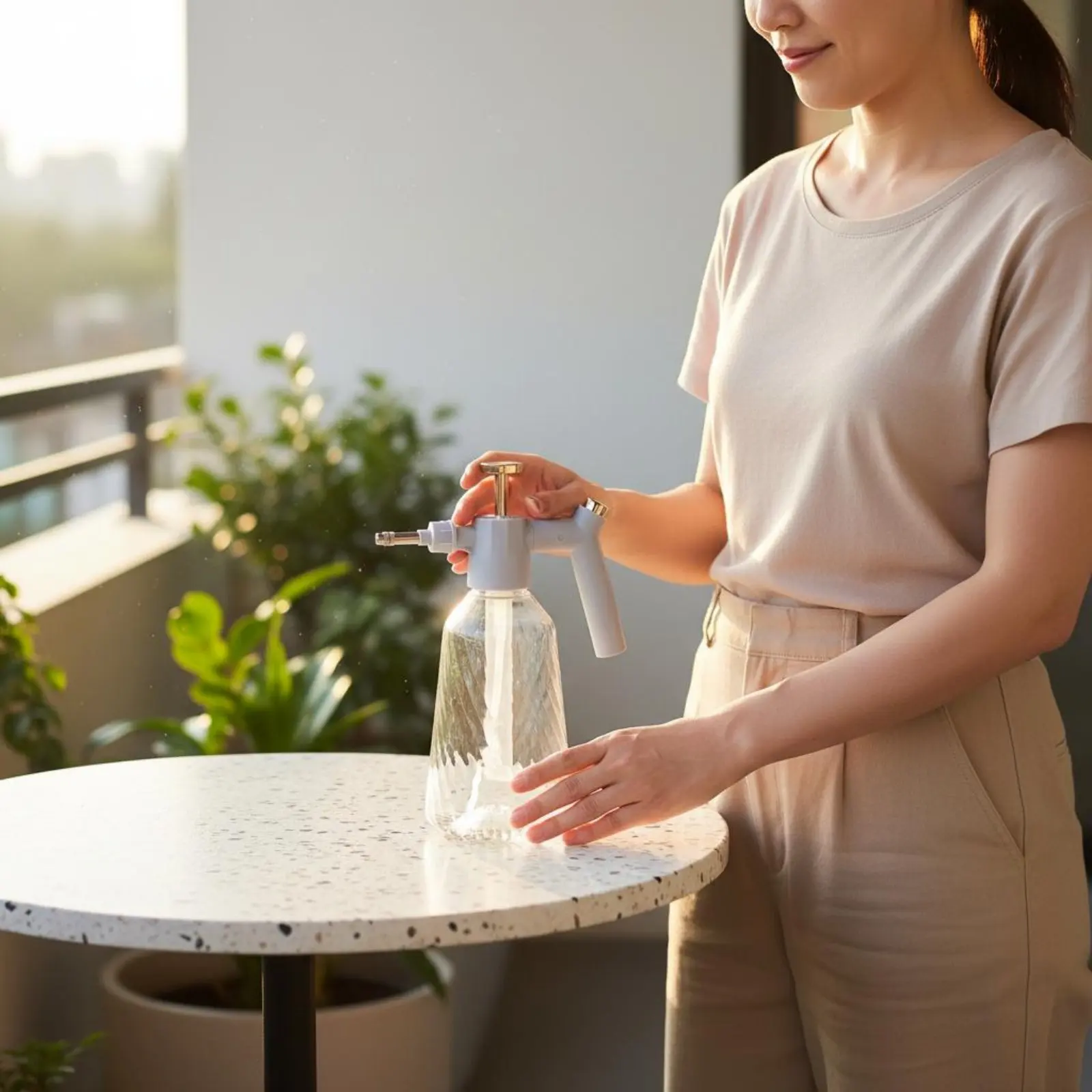 

Handheld Water Dispenser Long-Lasting Thickened Container Handheld Pressure Dispenser Pressure Spray Bottle Leak-Resistant Plant