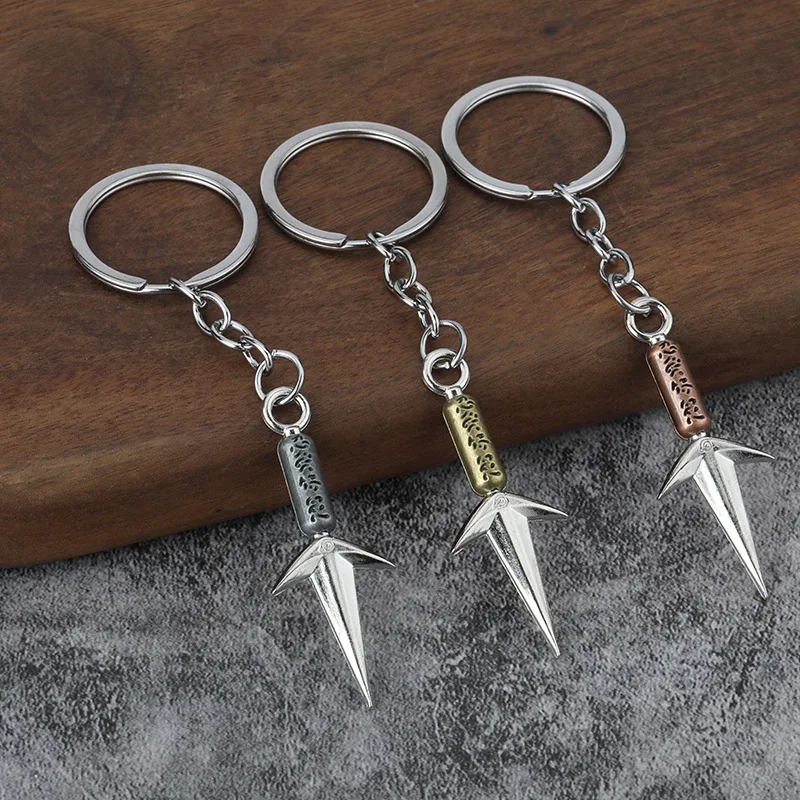 Porte-clés Anime Kunai Namikaze Minato, Accessoire Ninja Art du Dieu du Tonnerre Volant, Cadeau