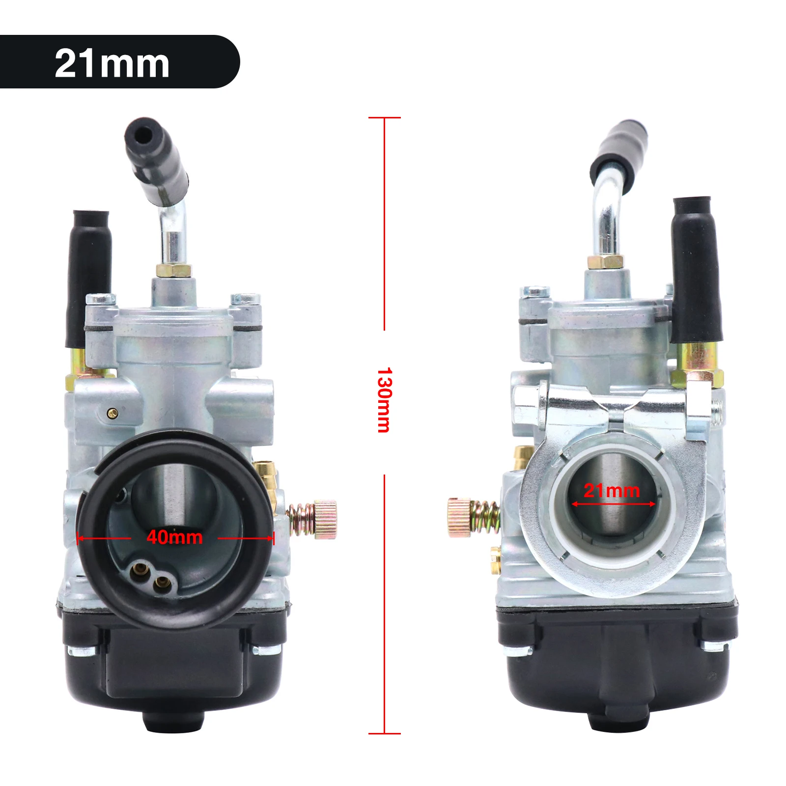 SCL MOTOS Motorcycle Dellorto Carburetor with Air Filter PHBG 17.5 19.5 21mm AD 4T 50-100cc Engine For Scooter Moped GY6 JOG