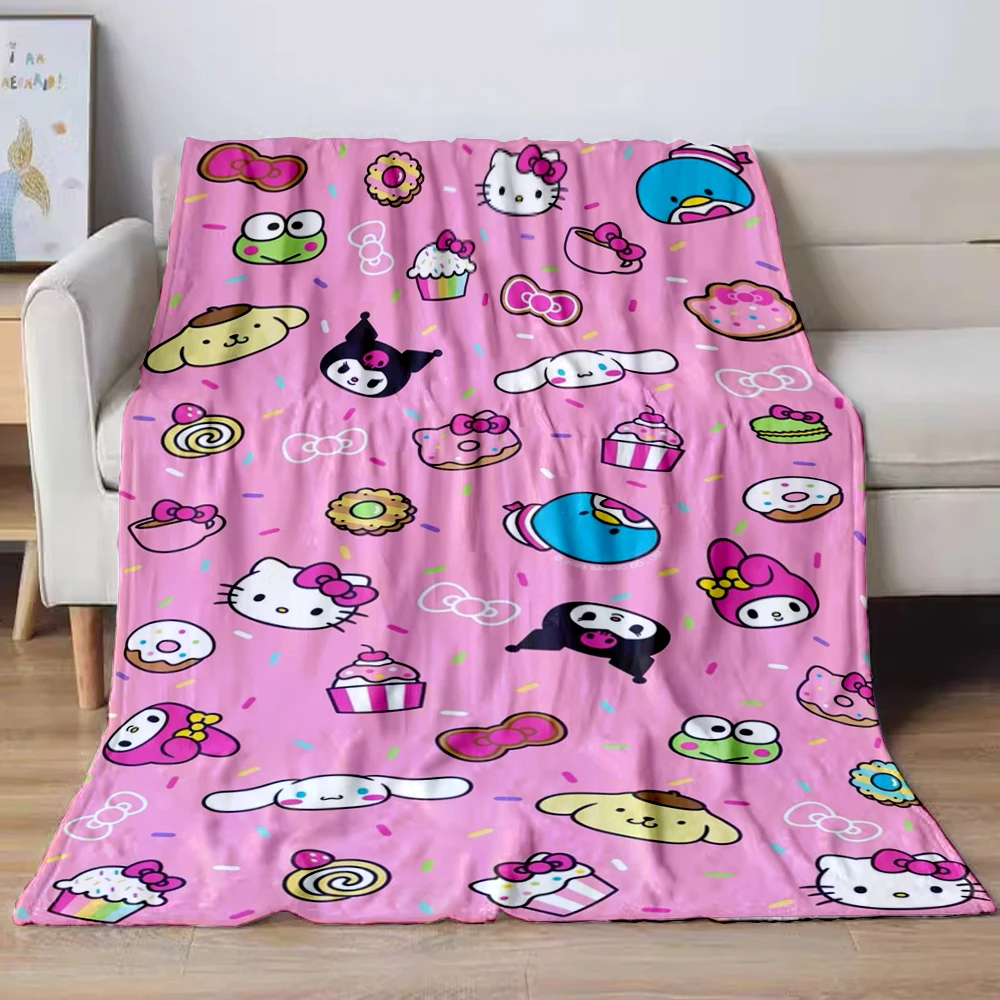 Japanese Sanrio My Melody Blanket Soft Plush Blanket,Flannel Blanket Throw Break Blanket for Living Room Bedroom Bed Sofa Picnic