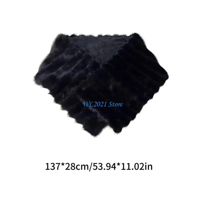 G5GC Akcesoria ślubne Szal ze sztucznego futra Zimowy ocieplacz Panna młoda Stole na spotkania na świeżym powietrzu Wieczór