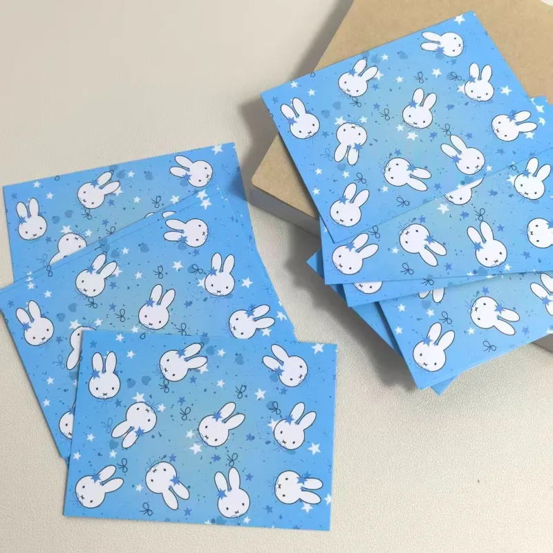 Cartoon Kawaii Miffy Greeting Card Single Page Type Handwriting Is Smooth Express Fresh Design Send Blessing Birthday Message