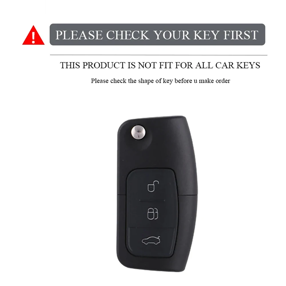 For Ford Focus 2 MK2 Fiesta Mondeo Galaxy Falcon Territory Ecosport Car ABS Folding Key Cover Bag Shell Case Keychain Protector
