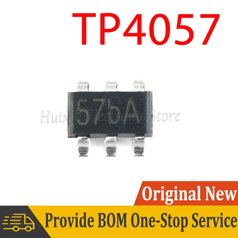 10pcs TP4057 TP4059 57b 59b SOT-23-6 SOT-23 SMD 500mA 600mA Lithium Battery Charger IC Chip New Original