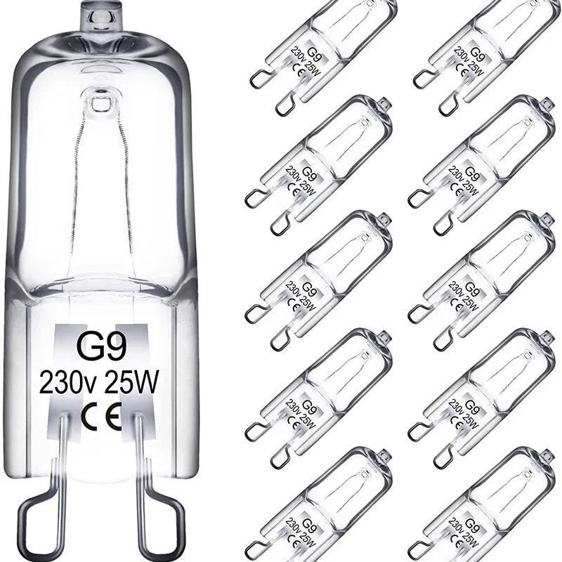 

G9 Halogen Lamp Beads 220V25W40W Oven Bulb Desk Wall Crystal Pin Bulb Halogen Tungsten Lamp Beads