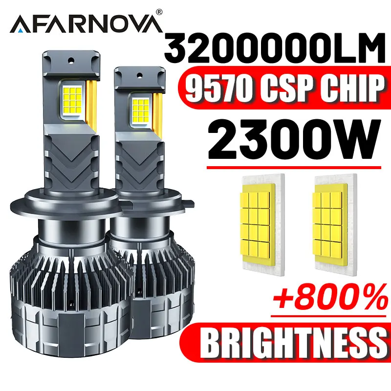 Faro LED H1 de 2300W 3200000 LM Led Canbus lámparas de coche H3 H4 H7 H11 H13 H27 9005 9006 9007 9012 luces antiniebla luz de coche 12V