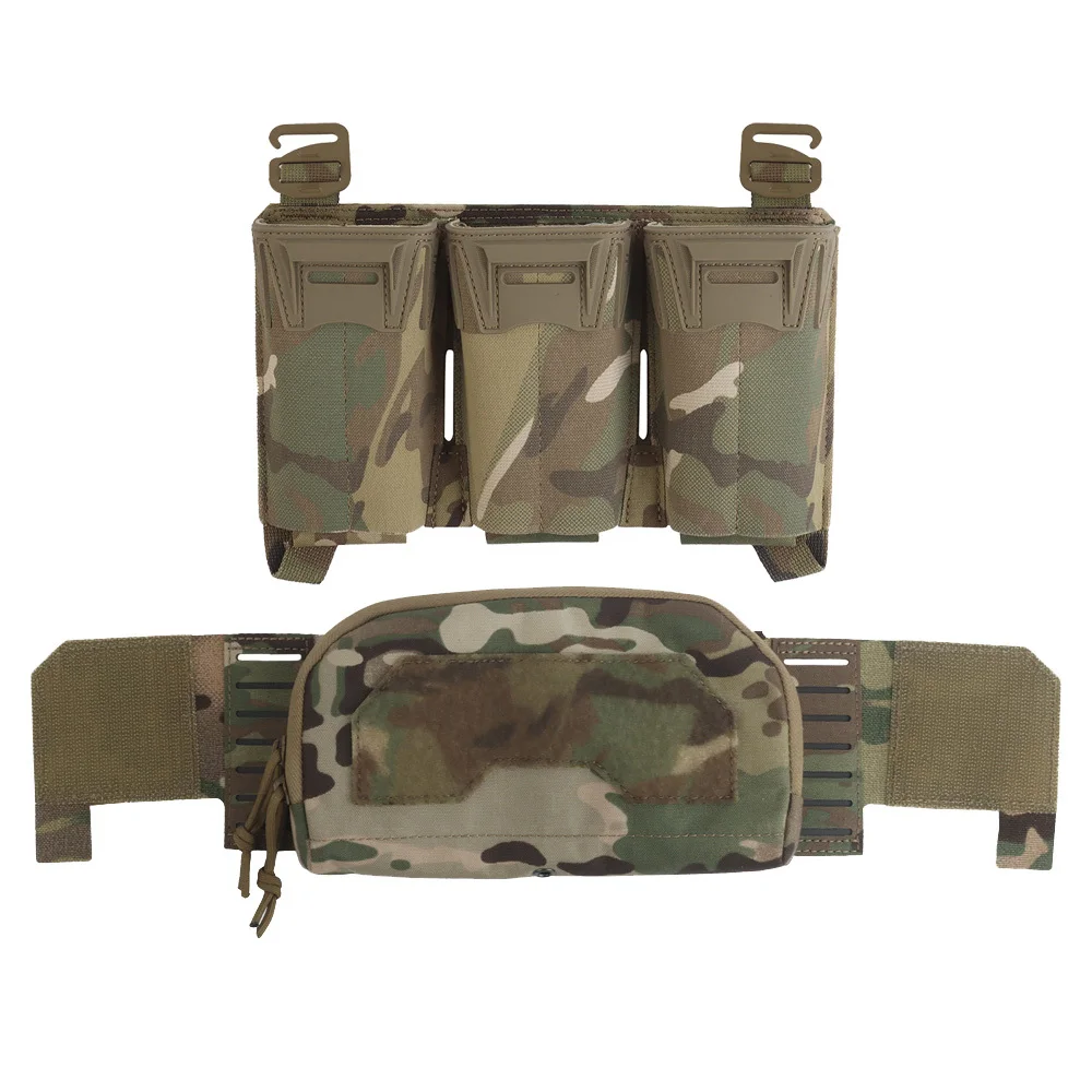 

Тактический многофункциональный тройной подсумок для магазинов, 2-слойный расширенный админ-подсумок для передней панели плитоноска Sub-Zero, MOLLE, для страйкбольного снаряжения