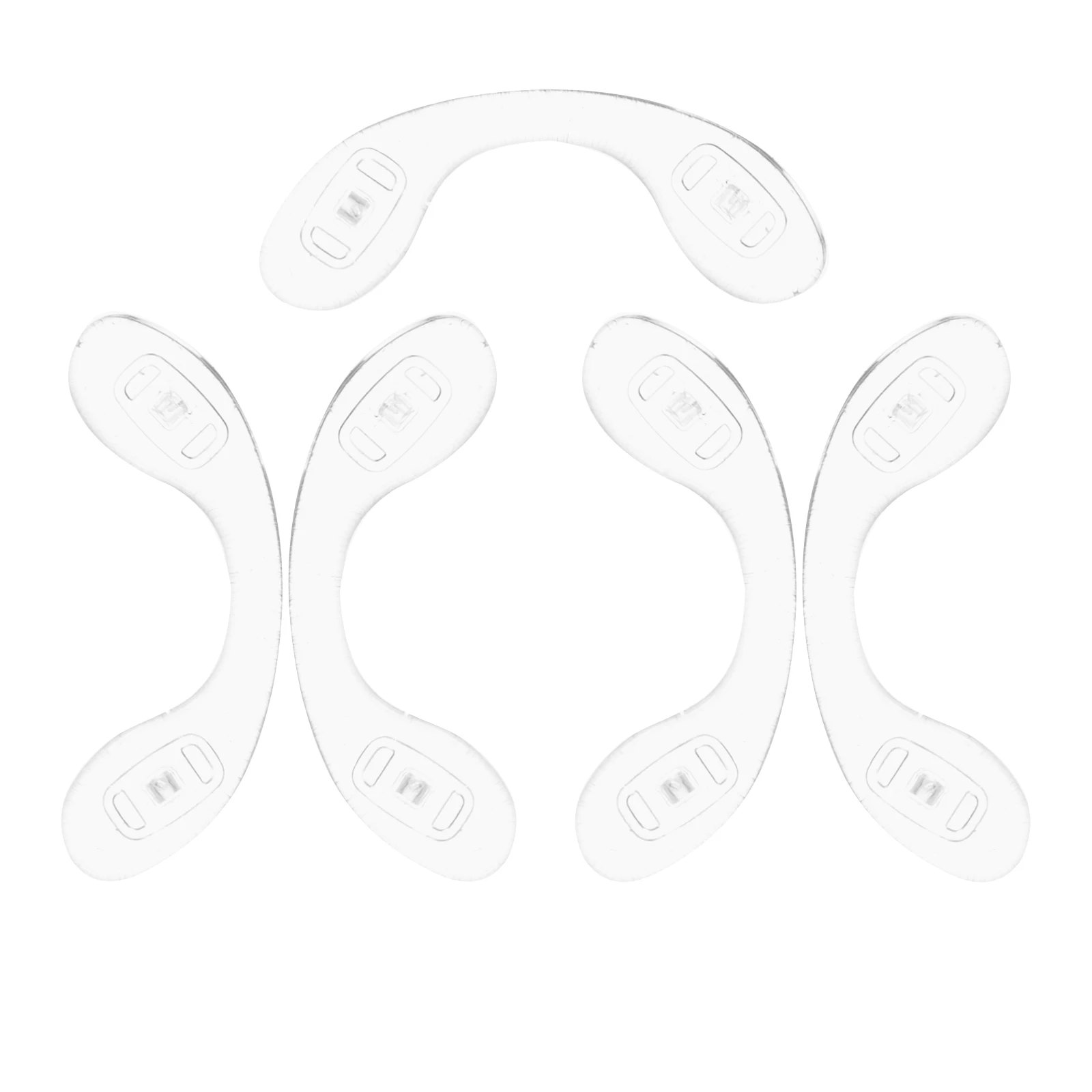 

5pcs Transparent Large Nose Pads for Glasses Comfortable Non Slip Silicone Replacement Set Universal Fit
