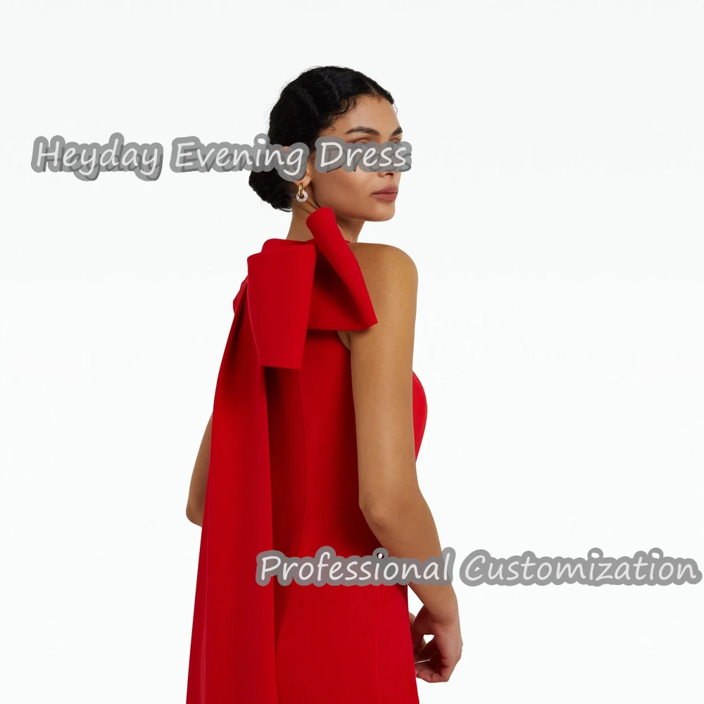 Heyday Scoop Neckline Saudi Arabia Sleeveless Straight Sexy Prom Gown luxury Crepe Floor Length Elegant Dress For Women 2024