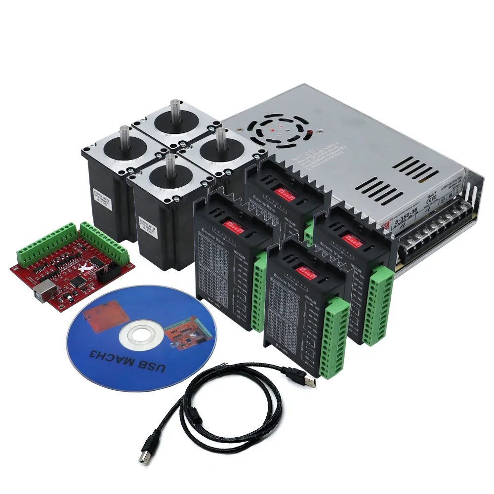 

57HS76 3004 Nema 23 Stepper Motor Set 2nm 2-Phase Nema 23 Stepper Motor and Driver TB6600 Kit