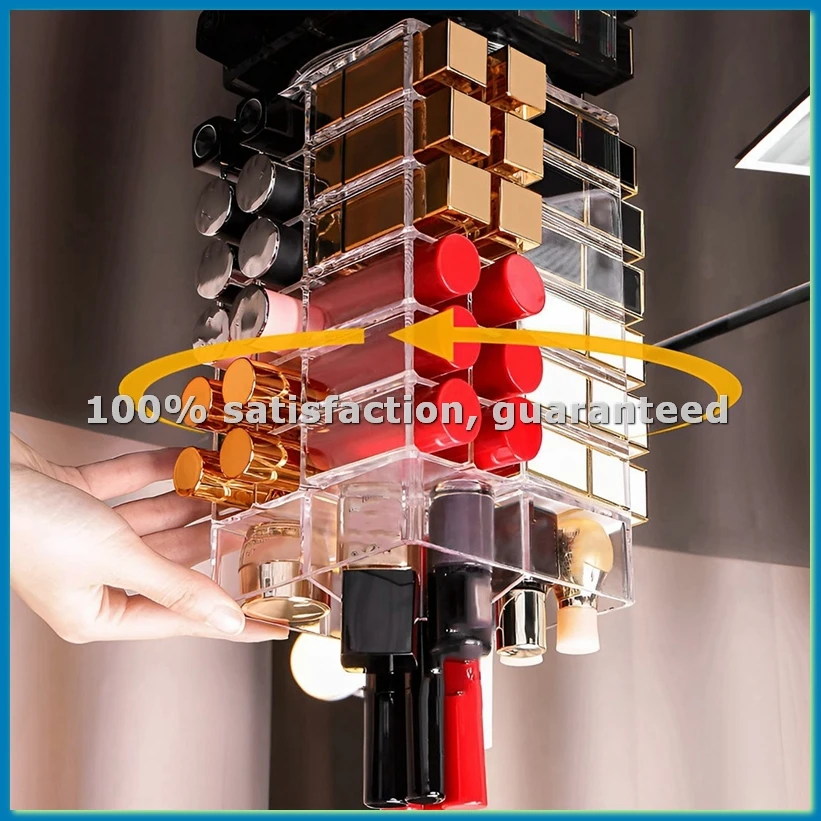 

Lipstick Storage Rack Cosmetics Storage Rack Lipstick Display Rack Rotates 360 Degrees Can Store Lipstick Cosmetics, Etc-ABRM
