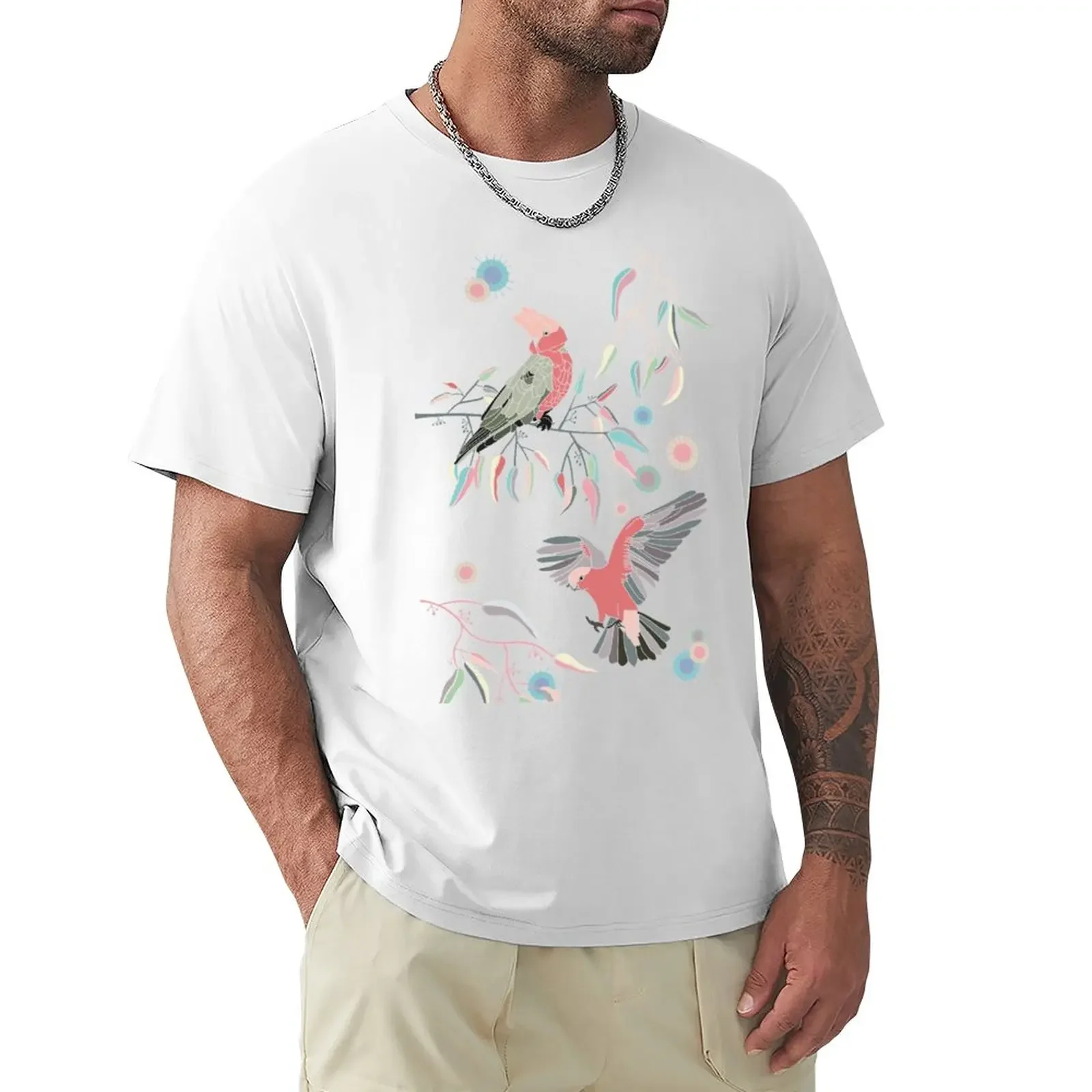 Australian Galah Cockatoos in Gum Trees T-Shirt kawaii clothes oversized vintage clothes mens graphic t-shirts big and tall