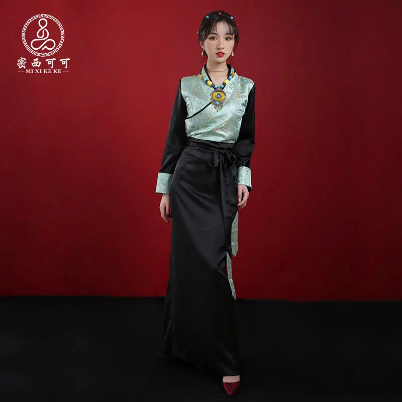 New original splicing Tibetan Internet celebrity Bora Guozhuang skirt