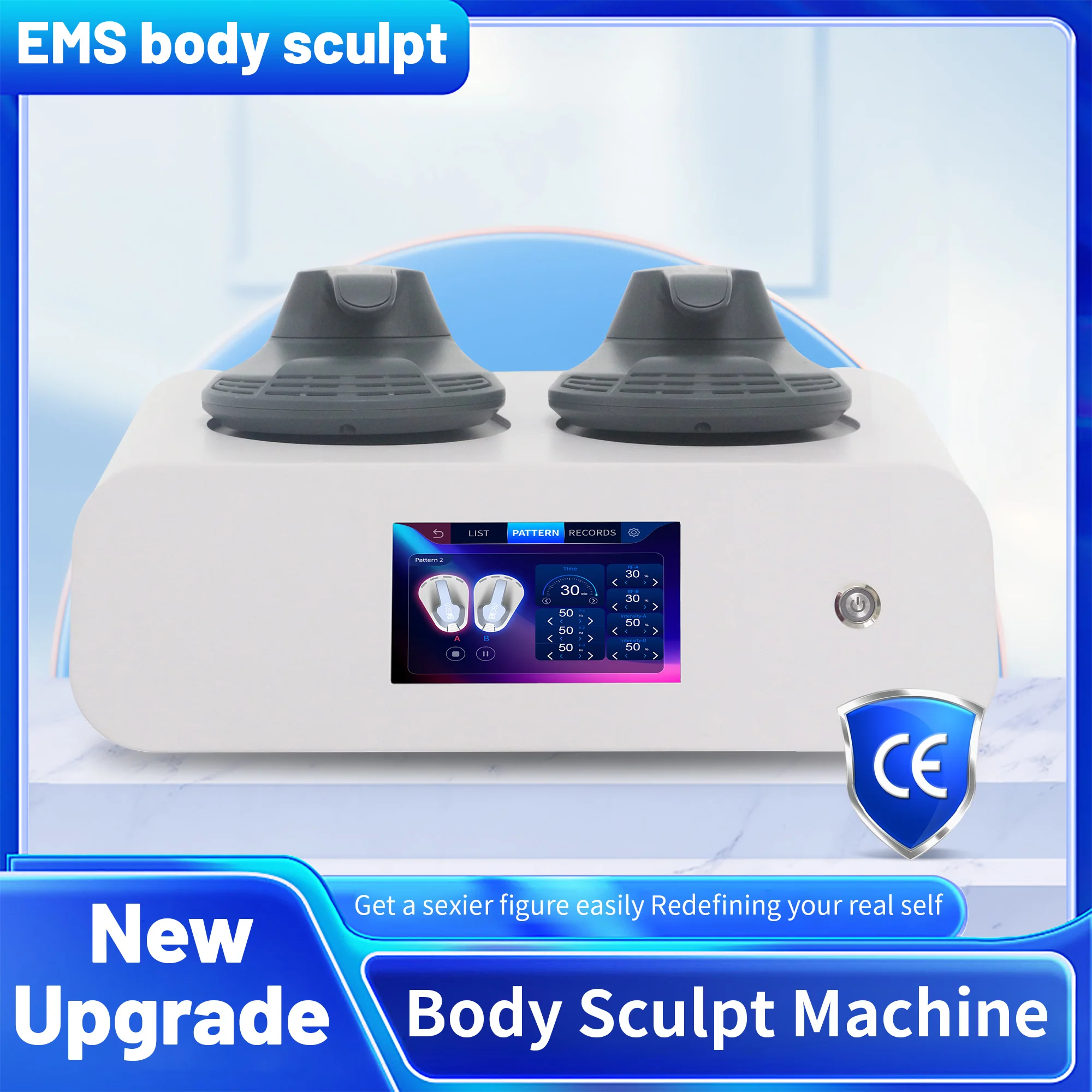 

EMO EMS Body Sculpt Machine for Fat Burning, Muscle Building Waist Slimming, Hip Lift and Leg Shaping – New Upgrade Body Sculpt