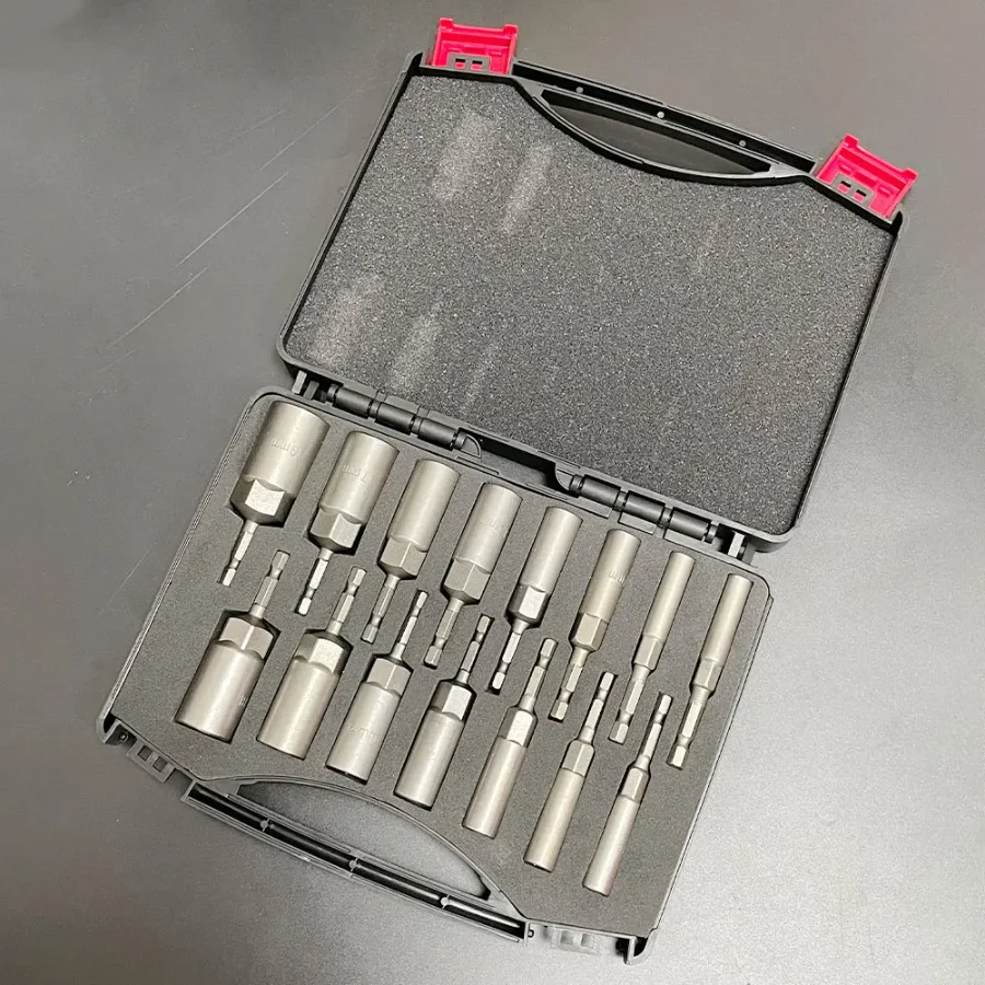 

15Pcs 5.5-19mm Impact Socket Adapter 80mm Length Deepen Power Nut Driver Drill Bit Set for Power Tools 6.35Mm Hex Quick Adapter