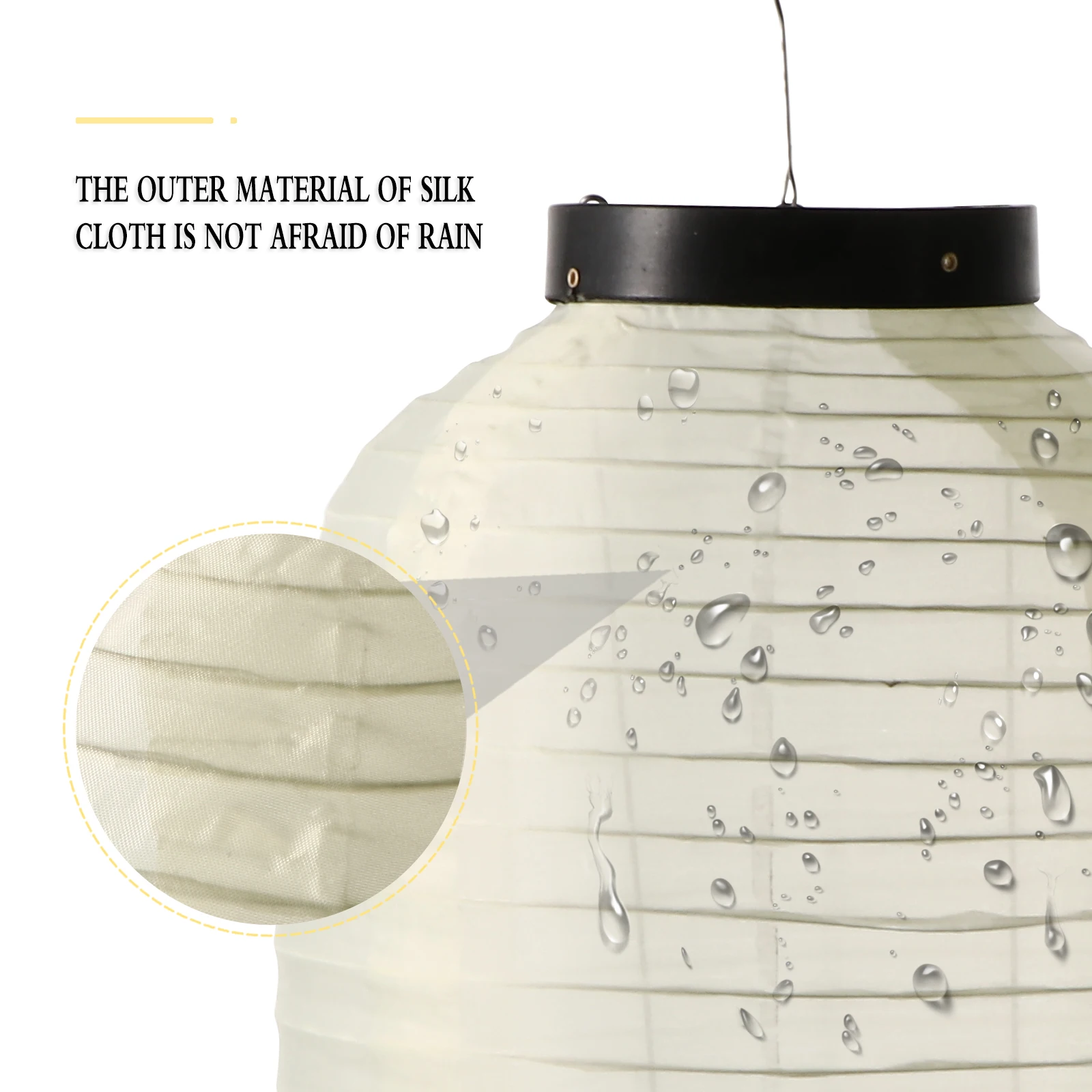 

2pcs 10 Inch Waterproof Lantern Japanese Style Waterproof Silk Lanterns 45X25CM Decorative Home Festival Lights