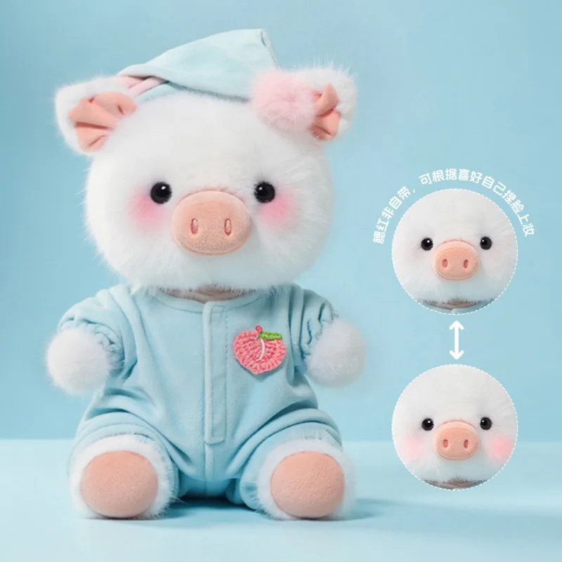 

Cute Pig Plush Toy In Blue Pajamas Soft Stuffed Animal Doll For Girls Sleeping Hug Pillow Birthday Present Bedtime Gift Decor