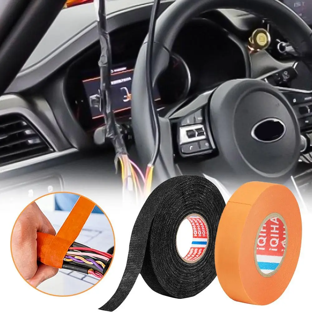 Automotive Wire Harness Fabric Tape Polyester Noise Damping Insulating Tape Heat Resistant Anti Rattle Car Wiring Loom Tape