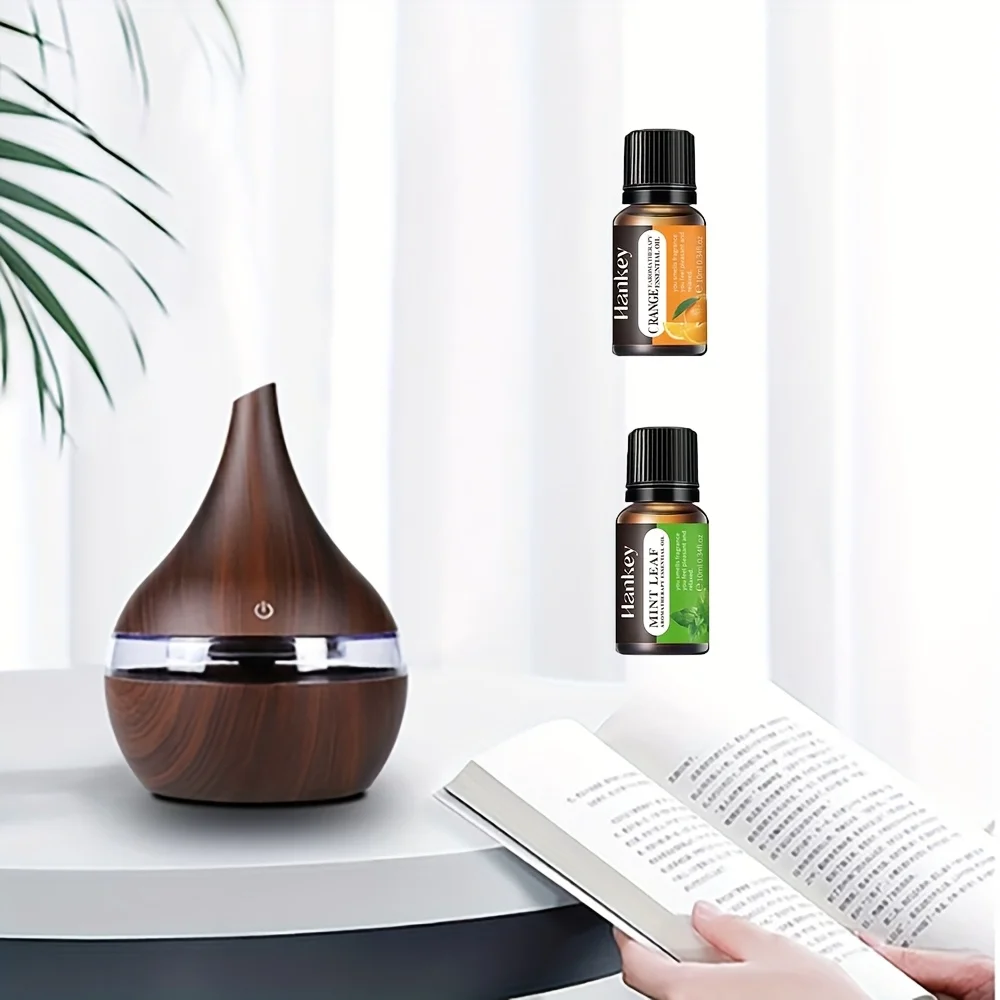 مرطب ضباب بارد بالموجات فوق الصوتية ، ناشر علاج بالروائح ، 7 مصابيح ليد ، تحكم باللمس ، يعمل بمنفذ يو إس بي ، لأنواع مختلفة من الغرف ،