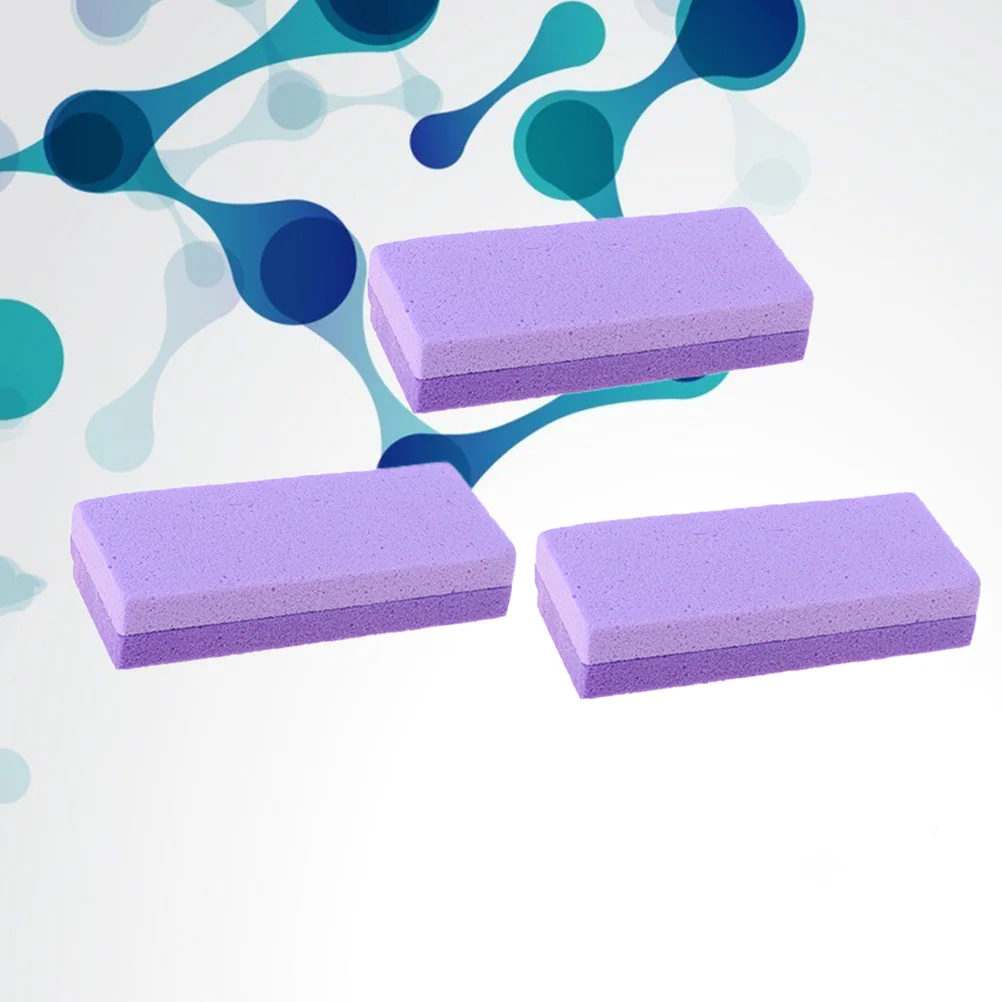 

3Pcs Foot Care Tools Scrubbers Double-sided Pedicure Foot Files Pumice Stone Dead Skin Callus Remover (Purple)