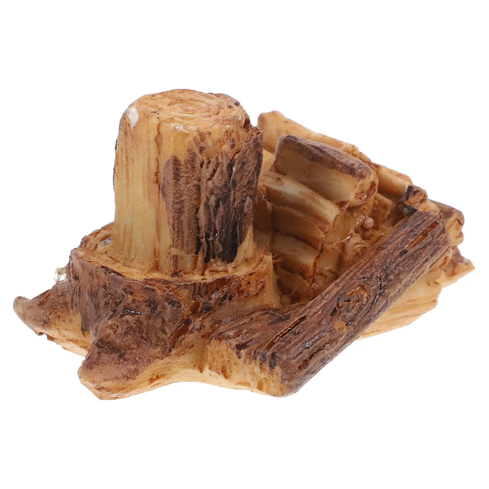 Mini Resin Tree Stump Firewood Logs Brown Micro Landscape Fairy Garden Ornament Sand Table Decoration Artificial Firewood
