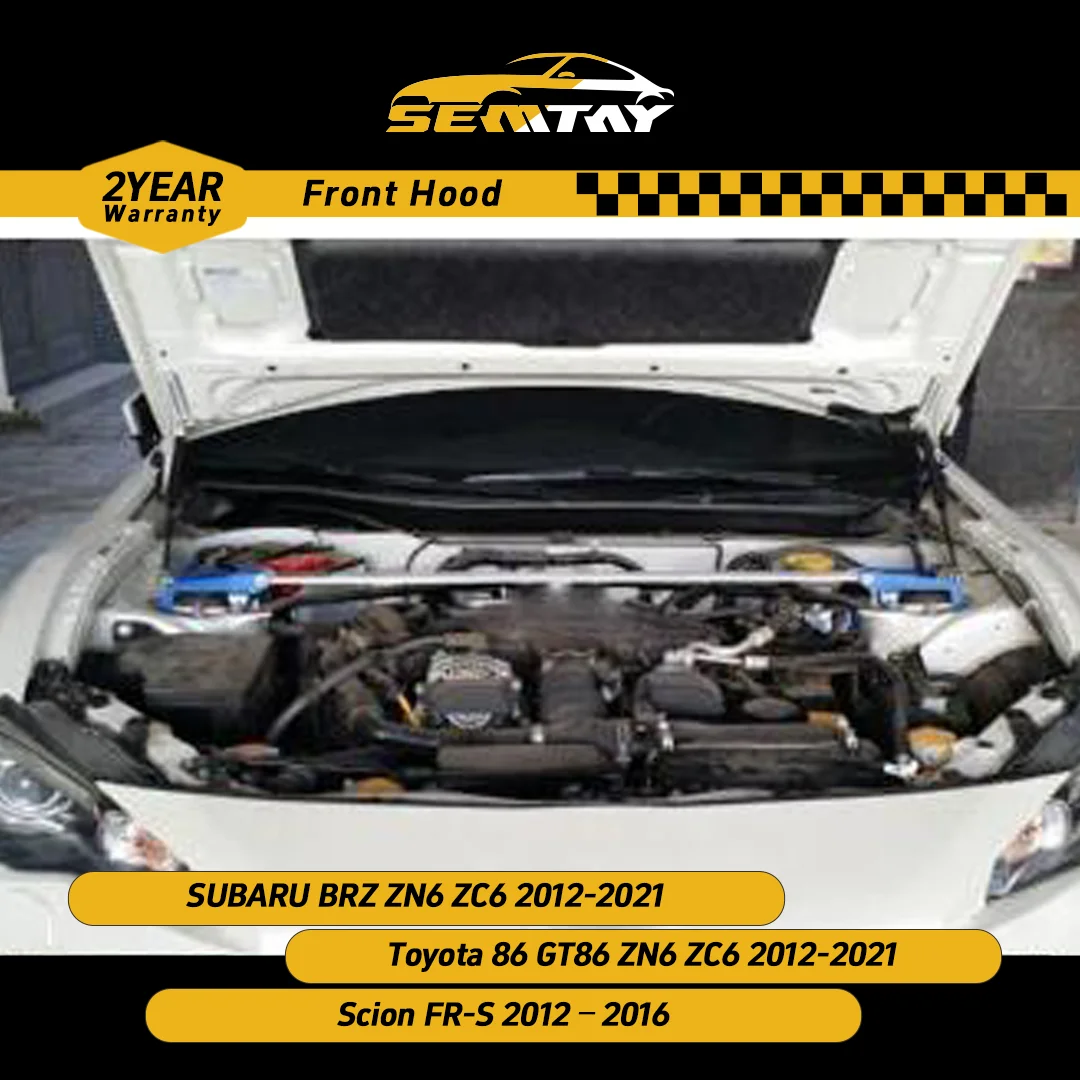 

Стойки капота SEMTAY, совместимые с Toyota 86 GT86/SUBARU BRZ ZN6 ZC6/Scion FR-S2012-2021, амортизаторы с поддержкой подъема Bonnet, демпфер
