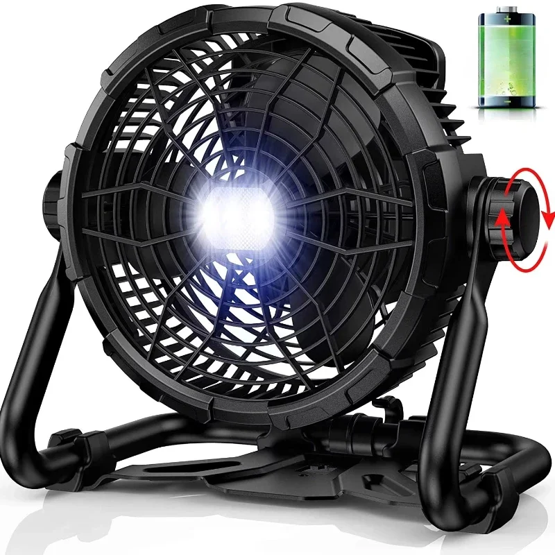 

10400mAh Outdoor Floor Fan 10 Light Emitting Diode Lantern Camping Fan USB Solar Power Supply Car Home Garage Hotel