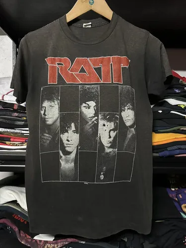 VTG 1984 Ratt N Roll Tour Out Of The Cellar Glam Metal 2-seitiges T-Shirt Herrenbekleidung – Detail 4