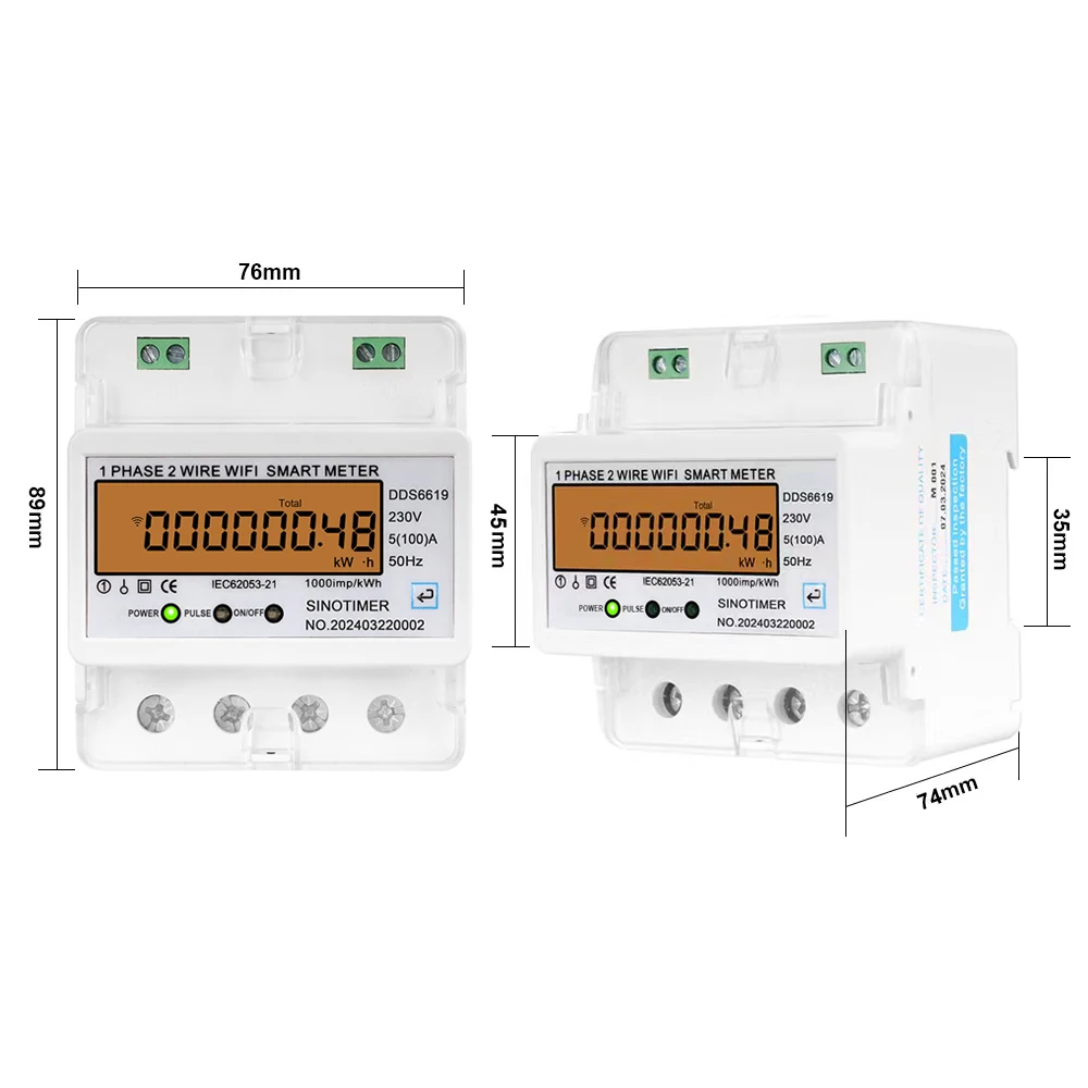 Pilot WIFI jednofazowy AC 220V 100A licznik energii kWh przełącznik ręczny ON/OFF licznik zużycia energii elektrycznej watomierz