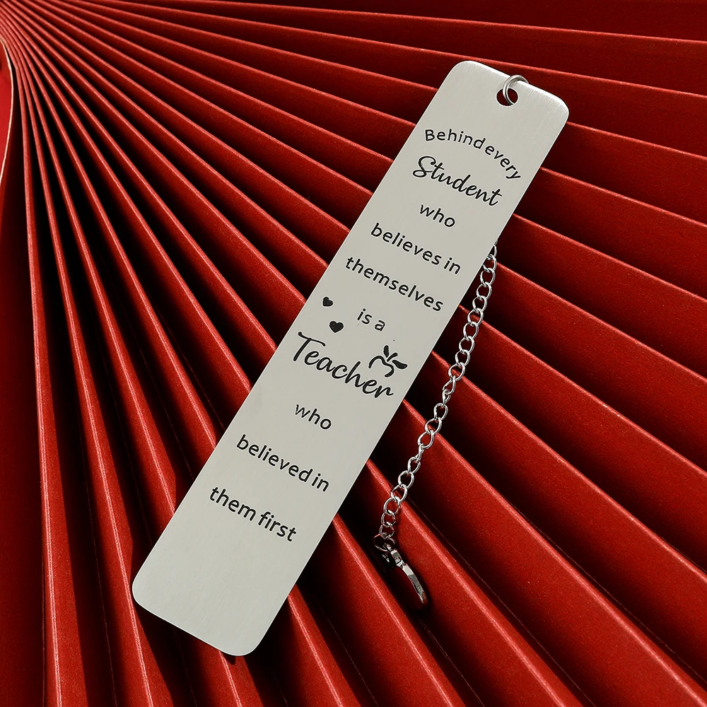 Personalized Bookmark Stainless Steel Metal Bookmark Teacher Gift Men's Book Love Stationery Book Accessories