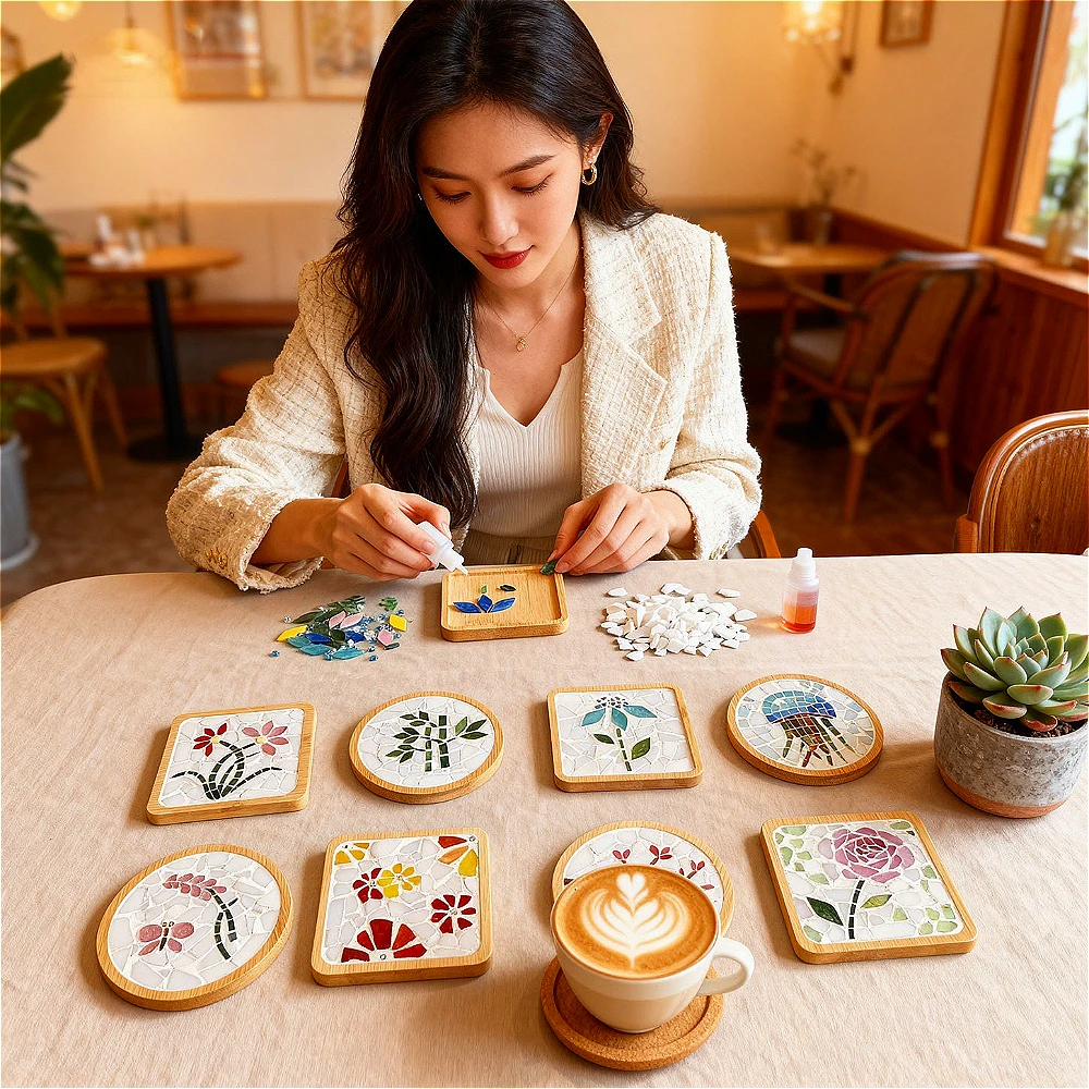 DIY Mosaic Coaster Material Ki - Art Craft Cup 评论和价格