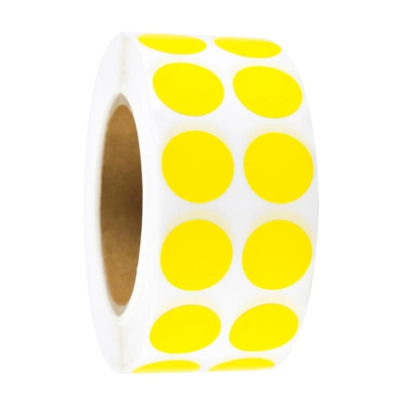 Solid Color Circle Sticker Circle Dot Rótulos codificação cores Rótulos para aluno