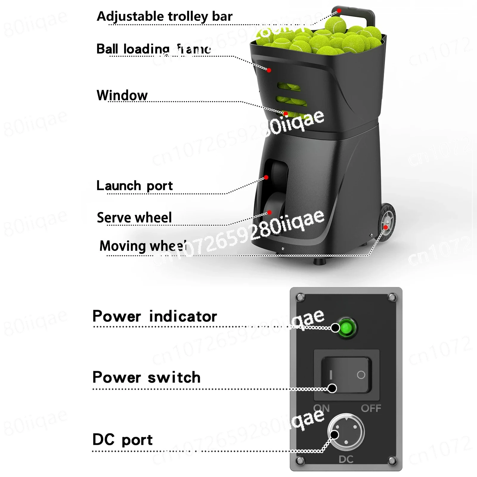 

Padel Ball Machine with APP Smart Contr | Smart Auto Launcher with 20 Landing Points & 12 Modes | Professional Training PT-SMART