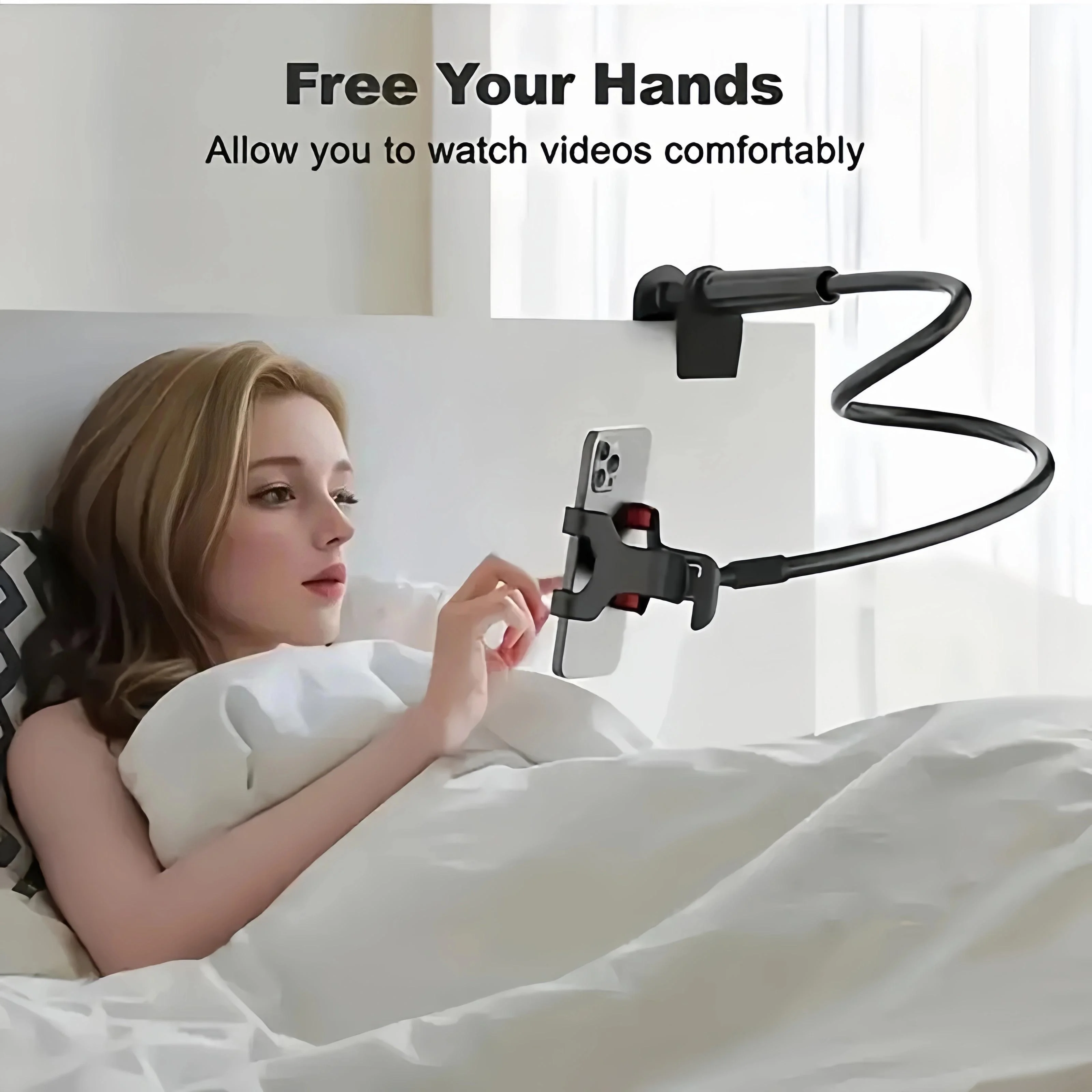

360 Degree Rotating Tablet And Phone Holder Spiral Base, Lazy Person Holder Phone Bedside Stand, Convenient