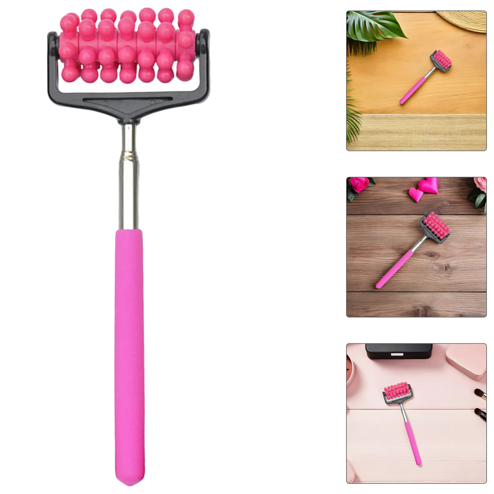 

Массажный ролик с выдвижной ручкой для тела, ног, рук, спины, случайный цвет, портативный массажер для снятия боли в мышцах