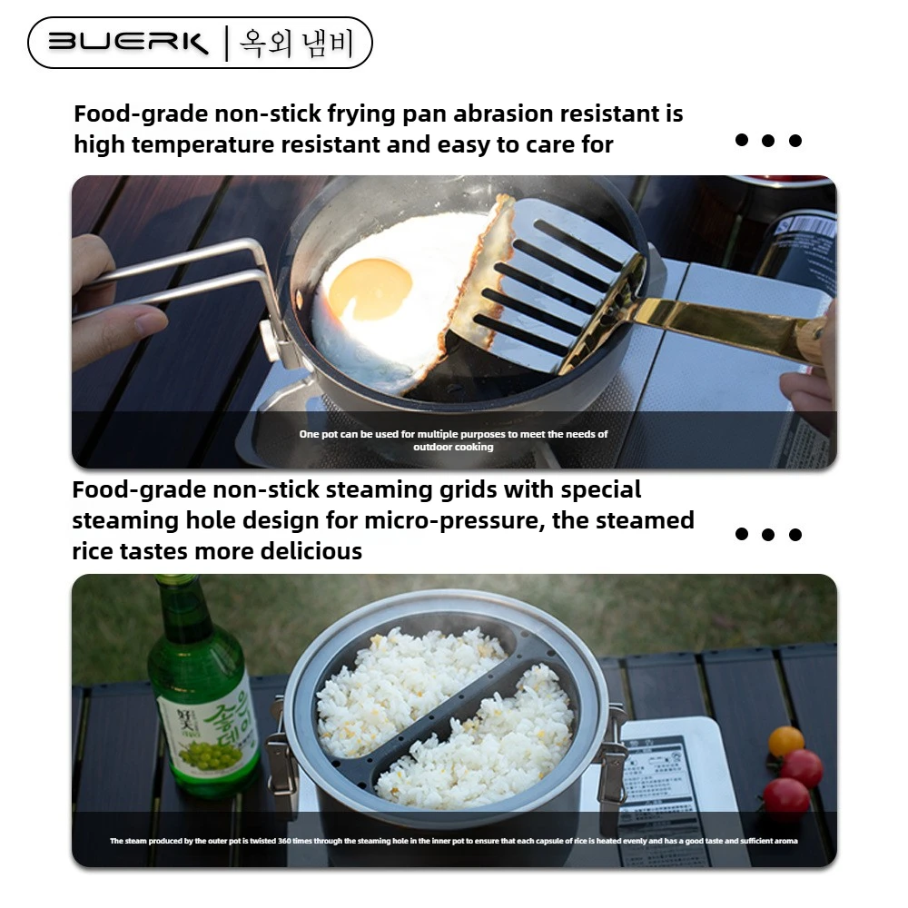BUERK Camping Cooking Pot Mult - огляд і ціна Camping Cooking Set Large