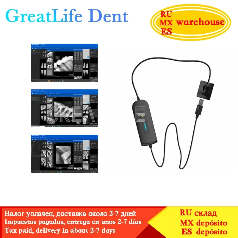 Mexico RU EU In Stock GreatLife Nanopix H1 H2 Handy Intraoral Imaging System Digital Dental Sensor X-Ray Free Software Size 2