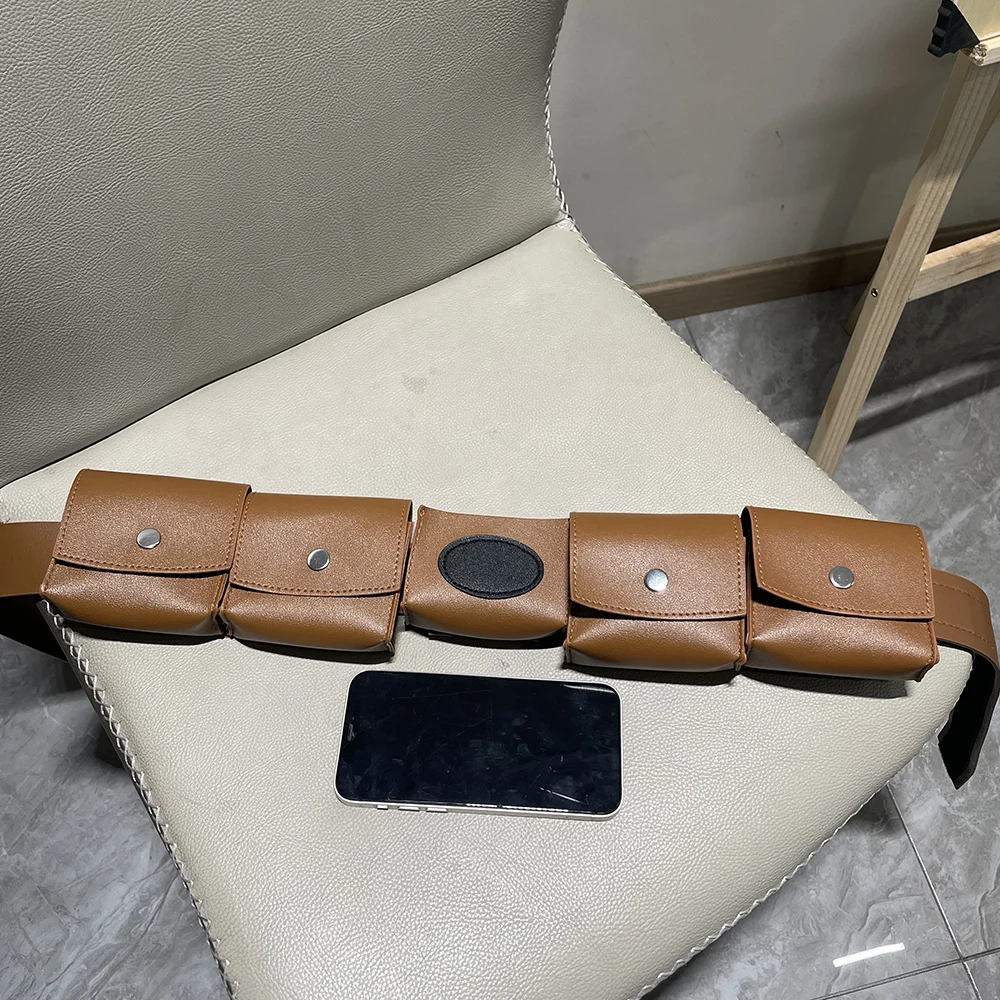 Mittelalterliche Steampunk-Bandolier-Tasche für Nerf-Kampfmunition, Brusttasche für Patronen, Ninja-Krieger-Kostüm, LARP-Zubehör, Dart-Tasche – Detail 7