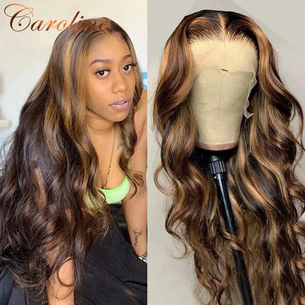 

Highlight Wig Human Hair 13X6 13X4 Lace Front Wig Body Wave For Women 5X5 Lace Closure Wig Pre Plucked Honey Blonde Colored Wig