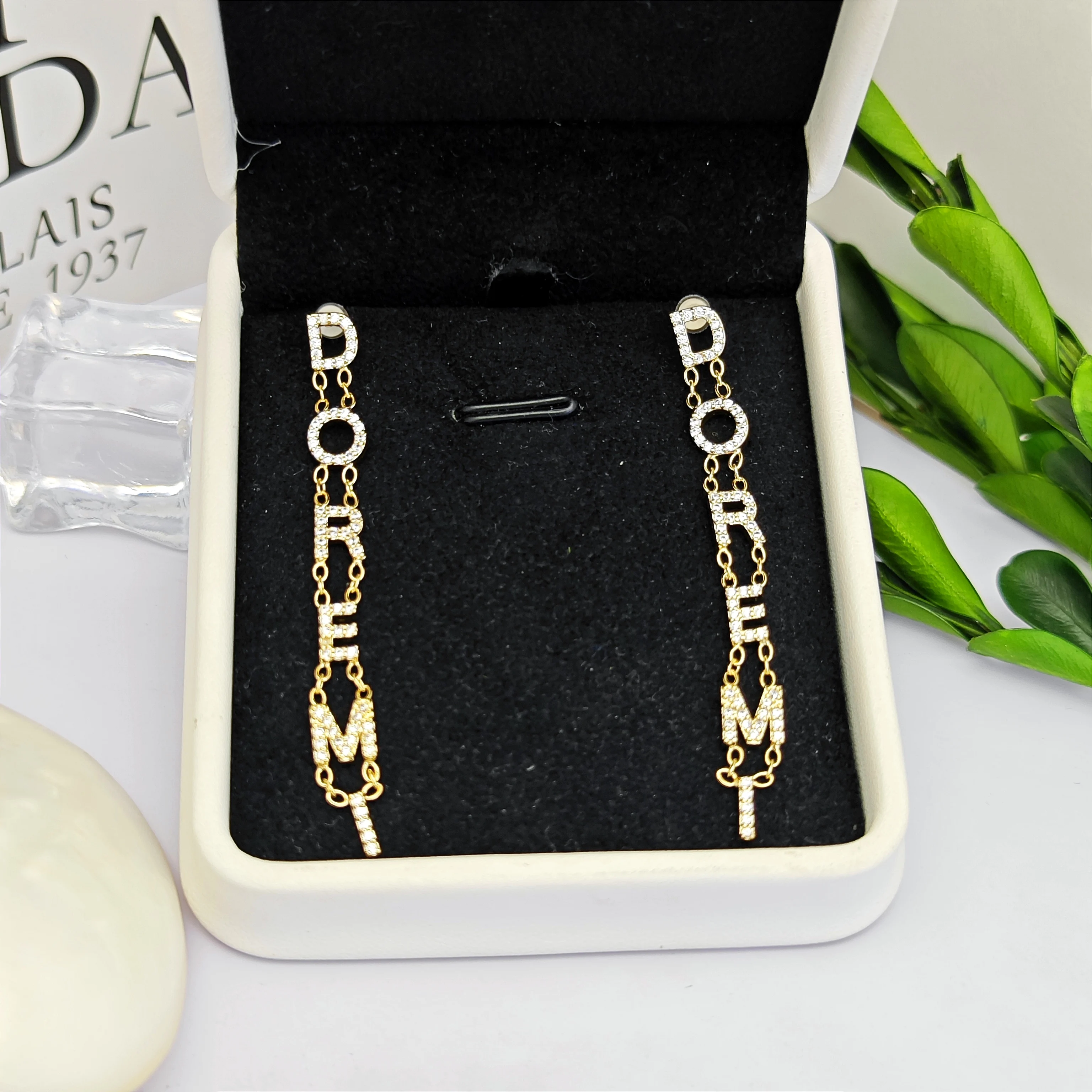 Lateefah Soldering Alphabet Tassel Earrings Customized Name Personalized Earrings Jewelry