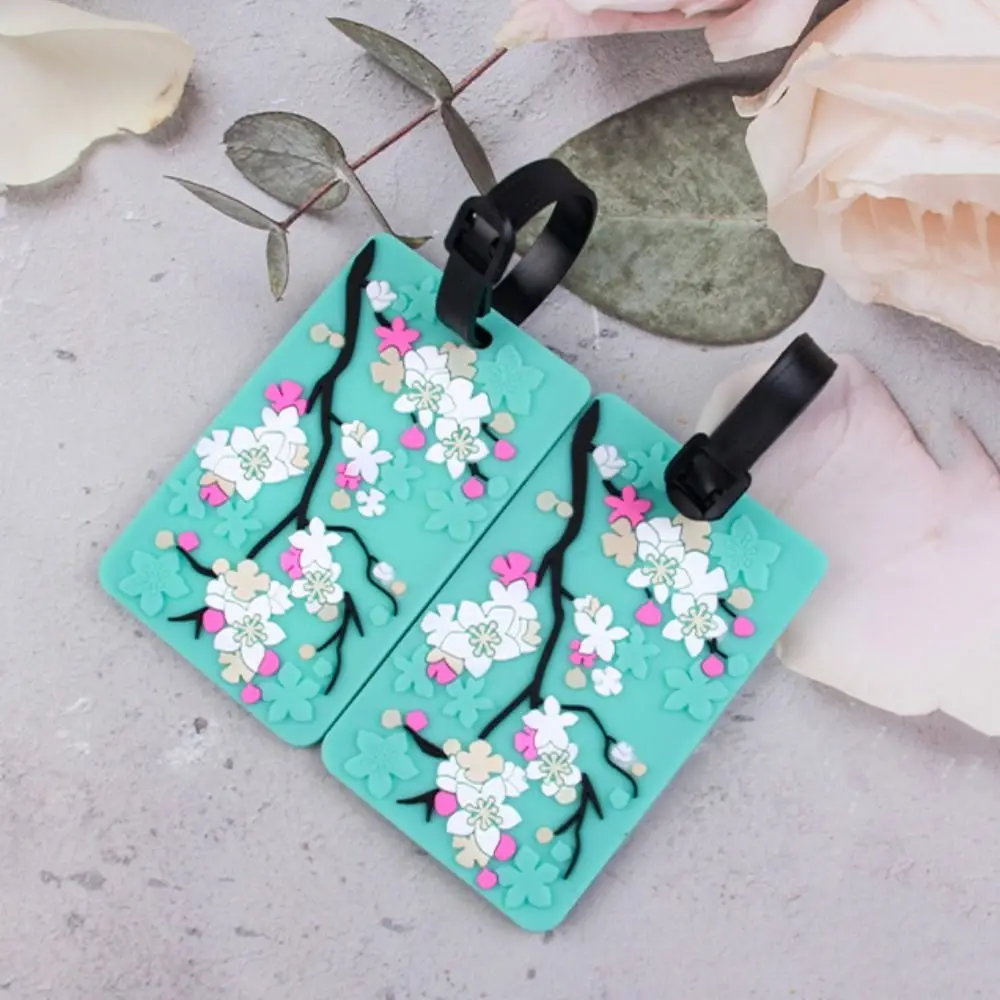 Anti-lost Pendant Flower Luggage Tag Baggage Name Tags Address Label Airplane Suitcase Tag Aircraft Consignment Card Tag