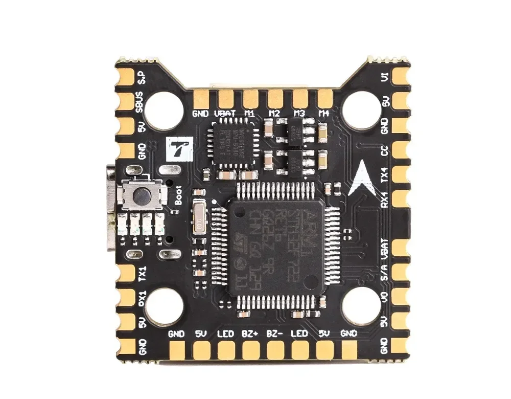 Tモーターフライトコントローラー,rc fpvドローン用,ミニレーサーf7,3-6s lipo,at7456e,osd,4 x uartポート,MCU-STM32F722RET6, 20x20mm