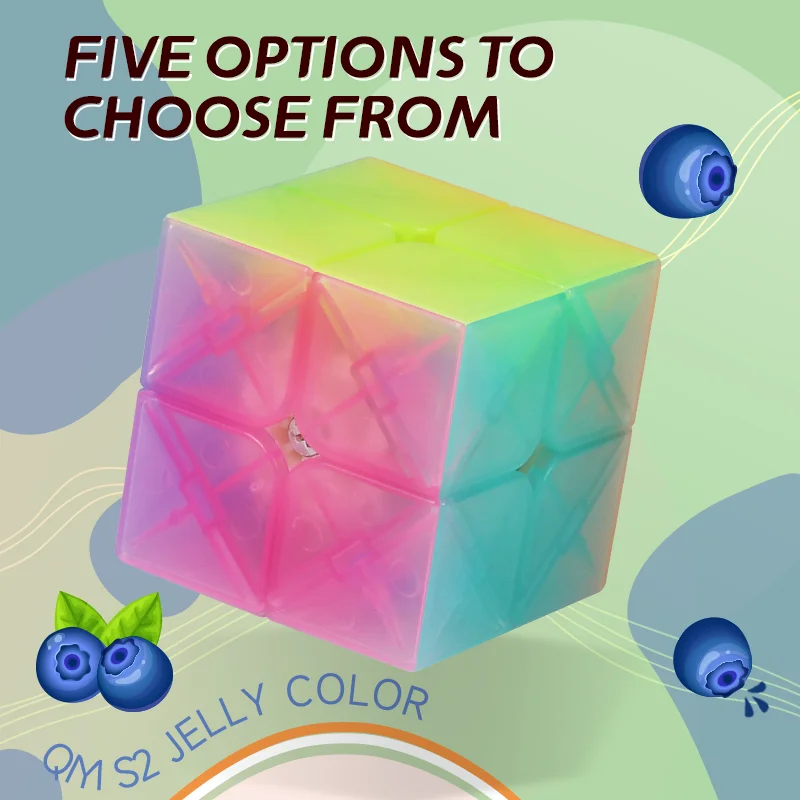 QiYi Jelly Color Cube 2x2 3x3 4x4 5x5 Pyraminx Speeding Cube Professional Fidget Toys Cubo Magico Puzzle Children's Toy