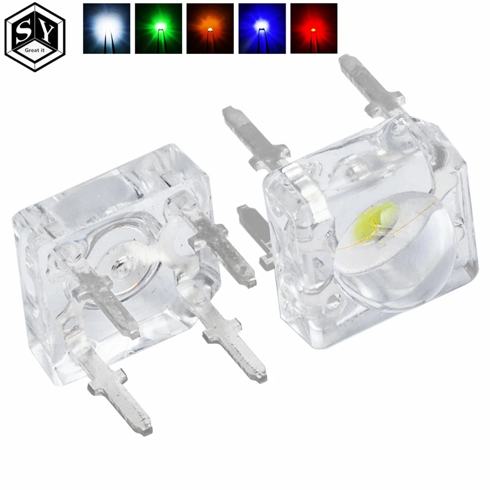 5 peças 5mm f5 piranha led branco vermelho verde âmbar claro 5mm diodo led emissor de luz 4 pinos piranha led diodos brilho