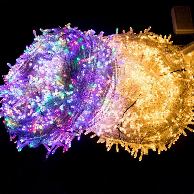 10M 20M Outdoor Christmas LED String Light 220V EU Plug Garlands Decoraction Fairy Lamp For Home Wedding Party Holiday Lights