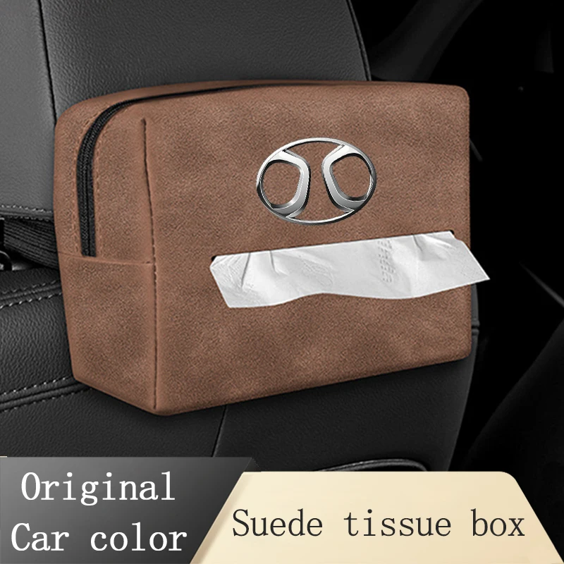 

Car Suede Tissue Box For BAIC Senova X25 X65 Beijing X7 BJ40 PLUS EX5 EU5 EC5 Auto Seat Back Paper Bag Tissue Bag Accessories