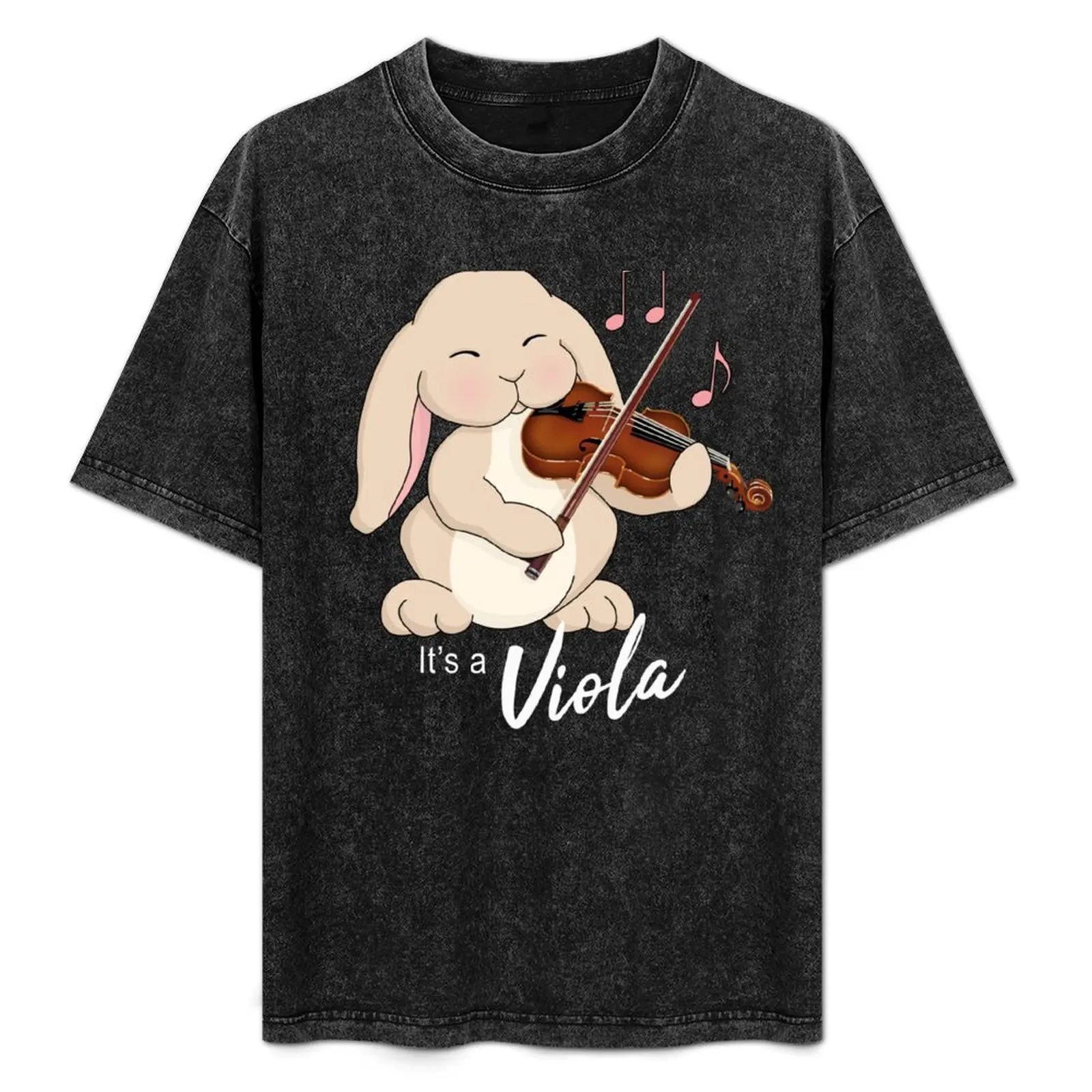 

Cute Viola Player Bunny Rabbit Cartoon T-Shirt Durable Work Wear T-Shirt