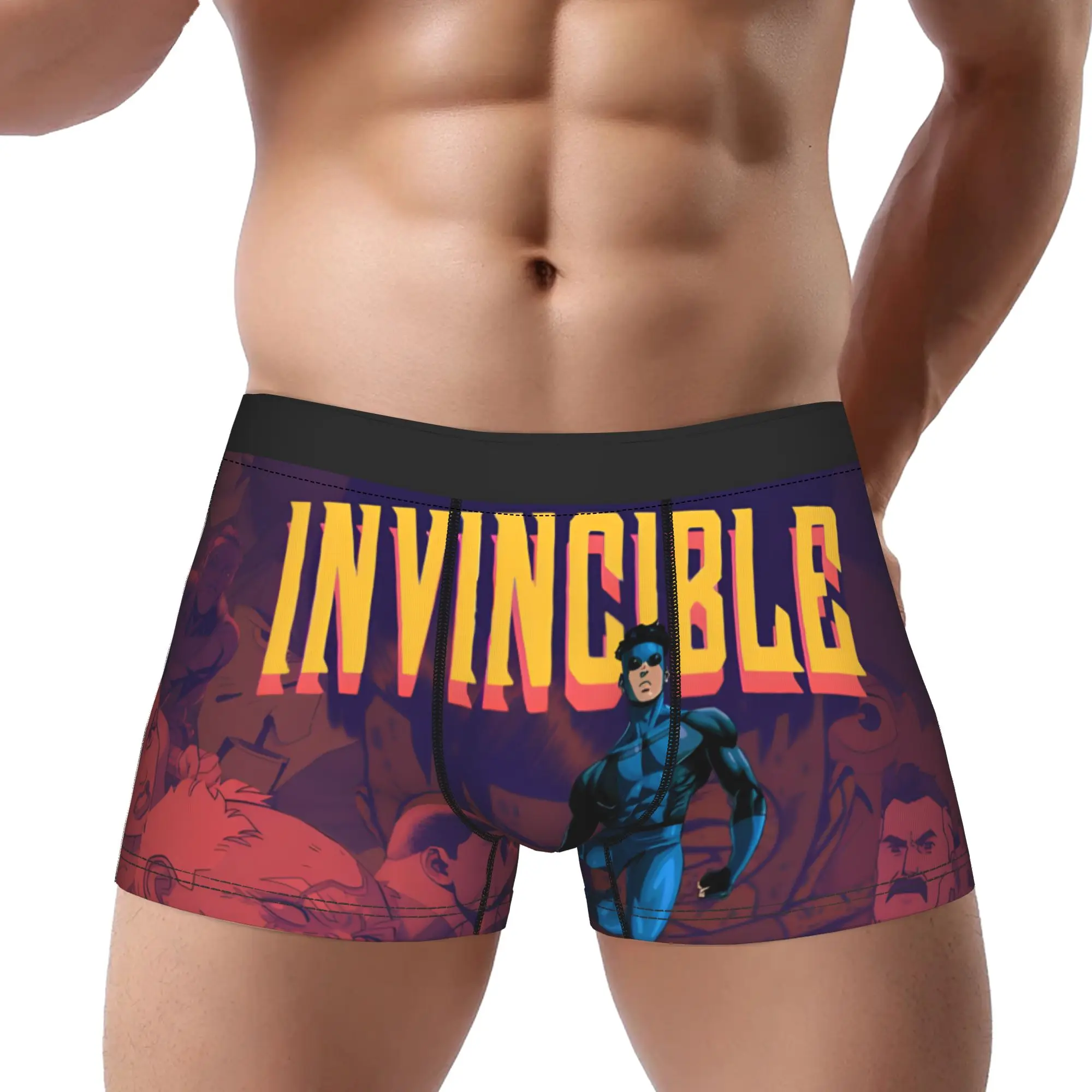 1piece Blue Suit Mark I-Invincible Comic Underpants Homme Panties Male Underwear Comfortable Shorts
