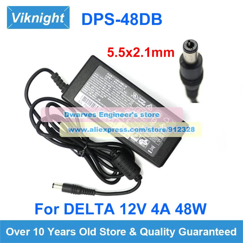 

Genuine 12V 4A 48W AC/DC Adapter DPS-48DB Laptop Charger For DELTA Power Supply 5.5x2.1mm